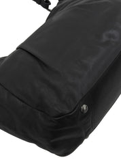 Logo Plate One Shoulder Bag Black