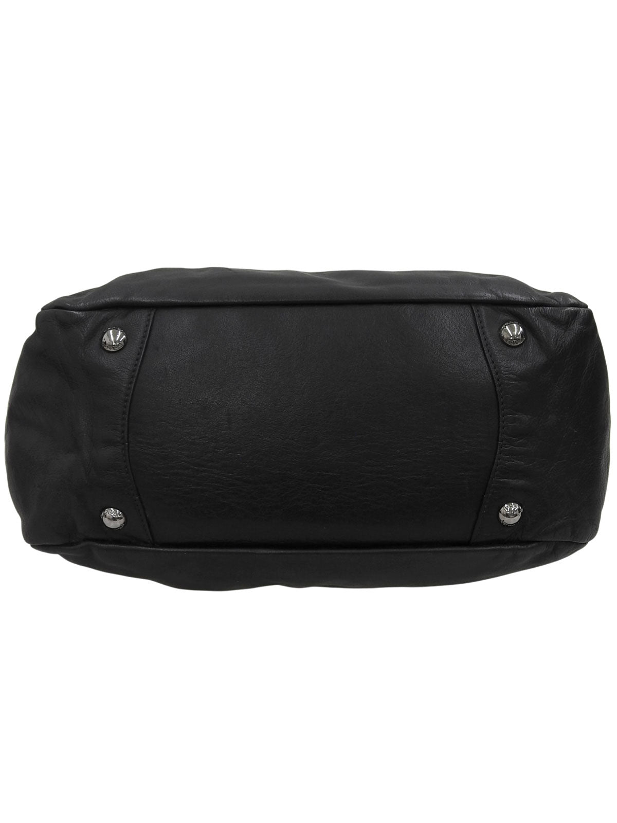 Logo Plate One Shoulder Bag Black