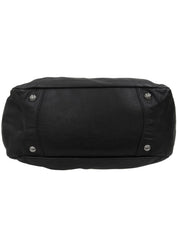 Logo Plate One Shoulder Bag Black