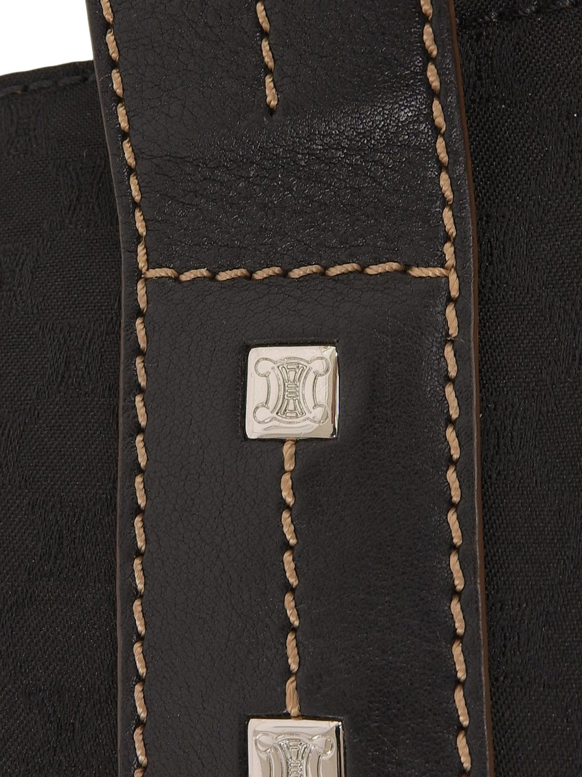 マカダムパターントートバッグ ブラック