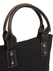 マカダムパターントートバッグ ブラック