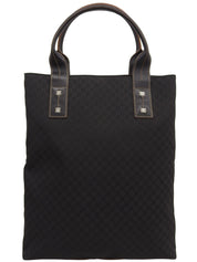 マカダムパターントートバッグ ブラック