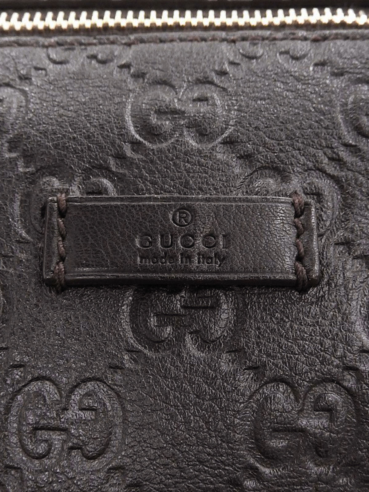 GG Pattern Boston Bag Dark Brown