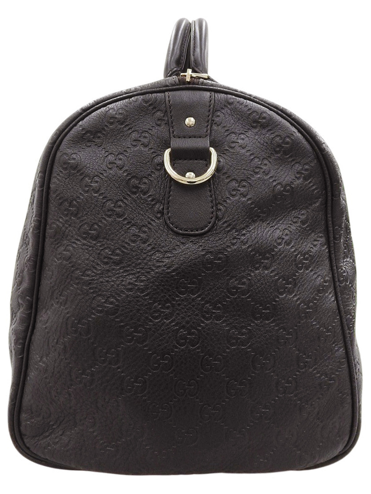 GG Pattern Boston Bag Dark Brown