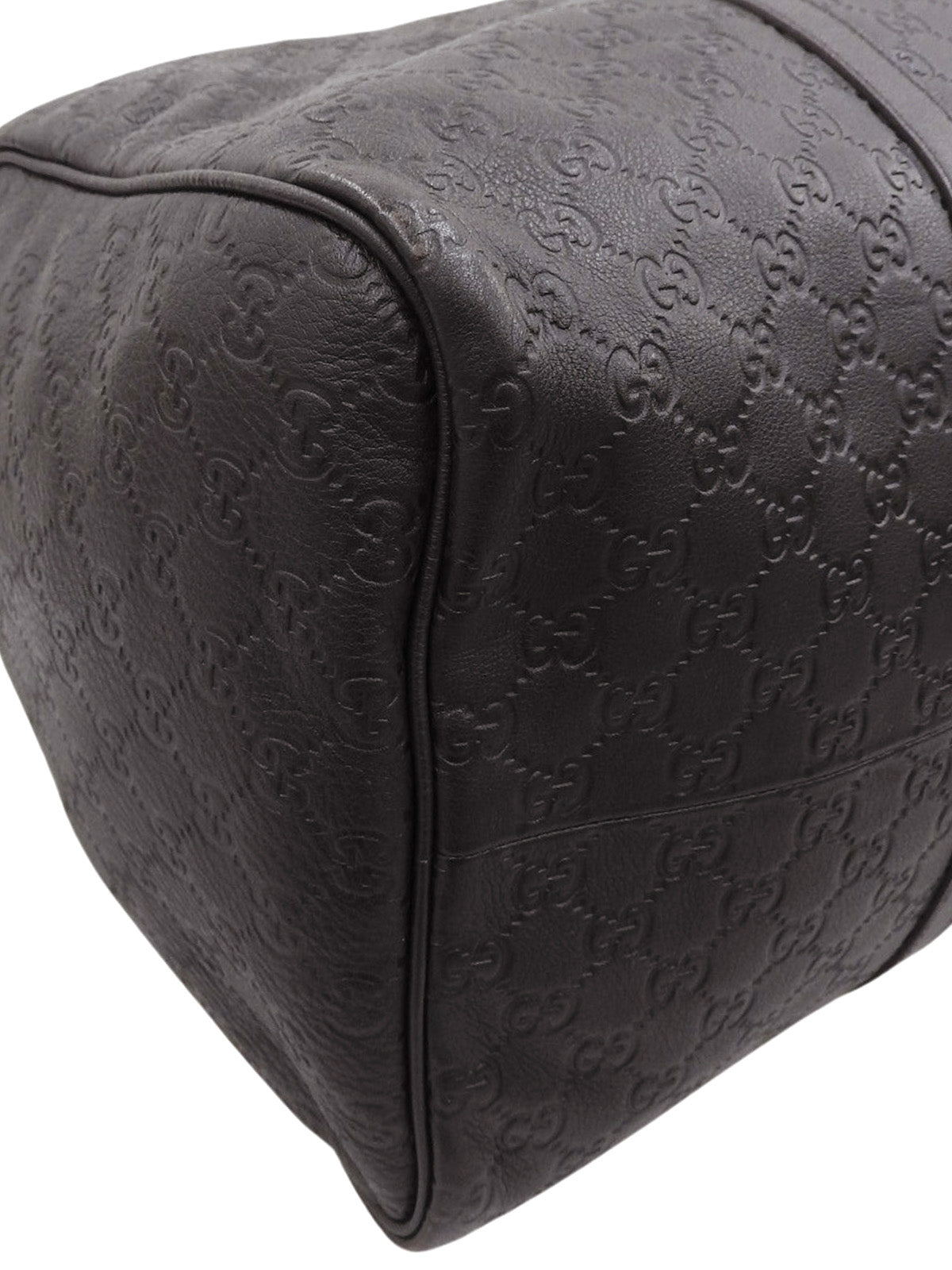 GG Pattern Boston Bag Dark Brown