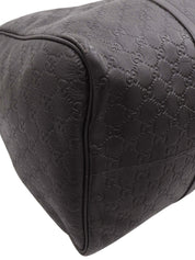 GG Pattern Boston Bag Dark Brown