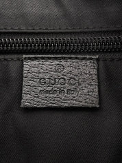黑色帆布 GG 图案单肩包