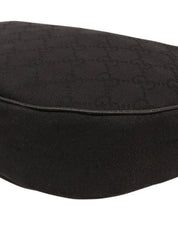 Canvas GG Pattern Shoulder Bag in Black