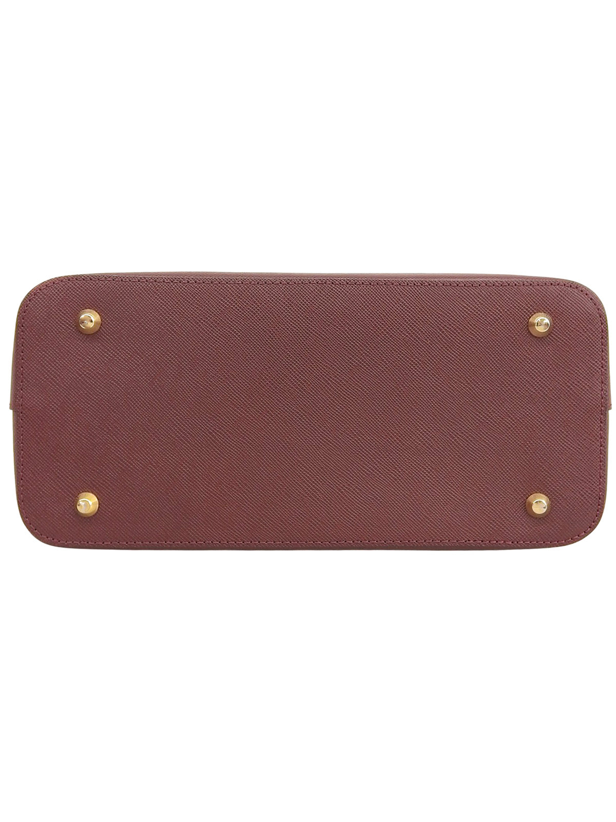 ノバチェックパターンロゴエンボスハンドバッグ ベージュ/ボルドー