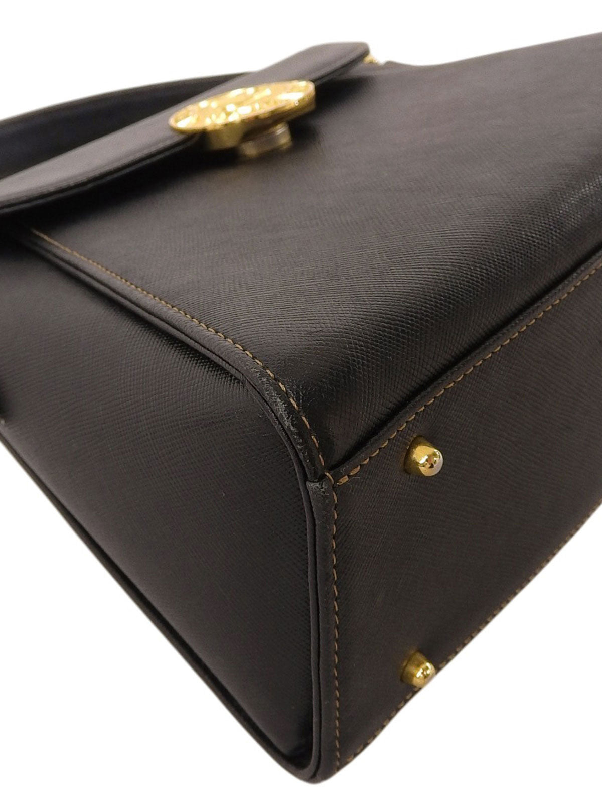 サークルロゴプレート2wayバッグ ブラック