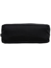 黑色尼龙logo铭牌单肩包