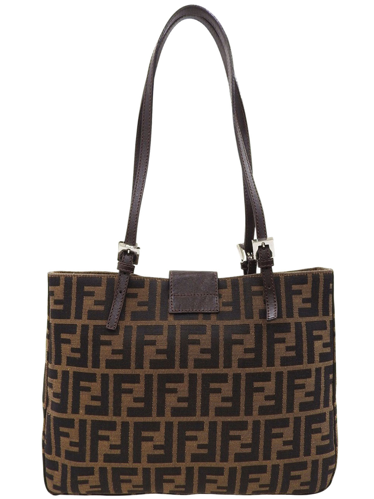 FF Zucca Pattern Tote Bag Brown