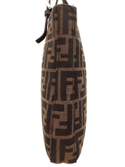FF Zucca Pattern Tote Bag Brown
