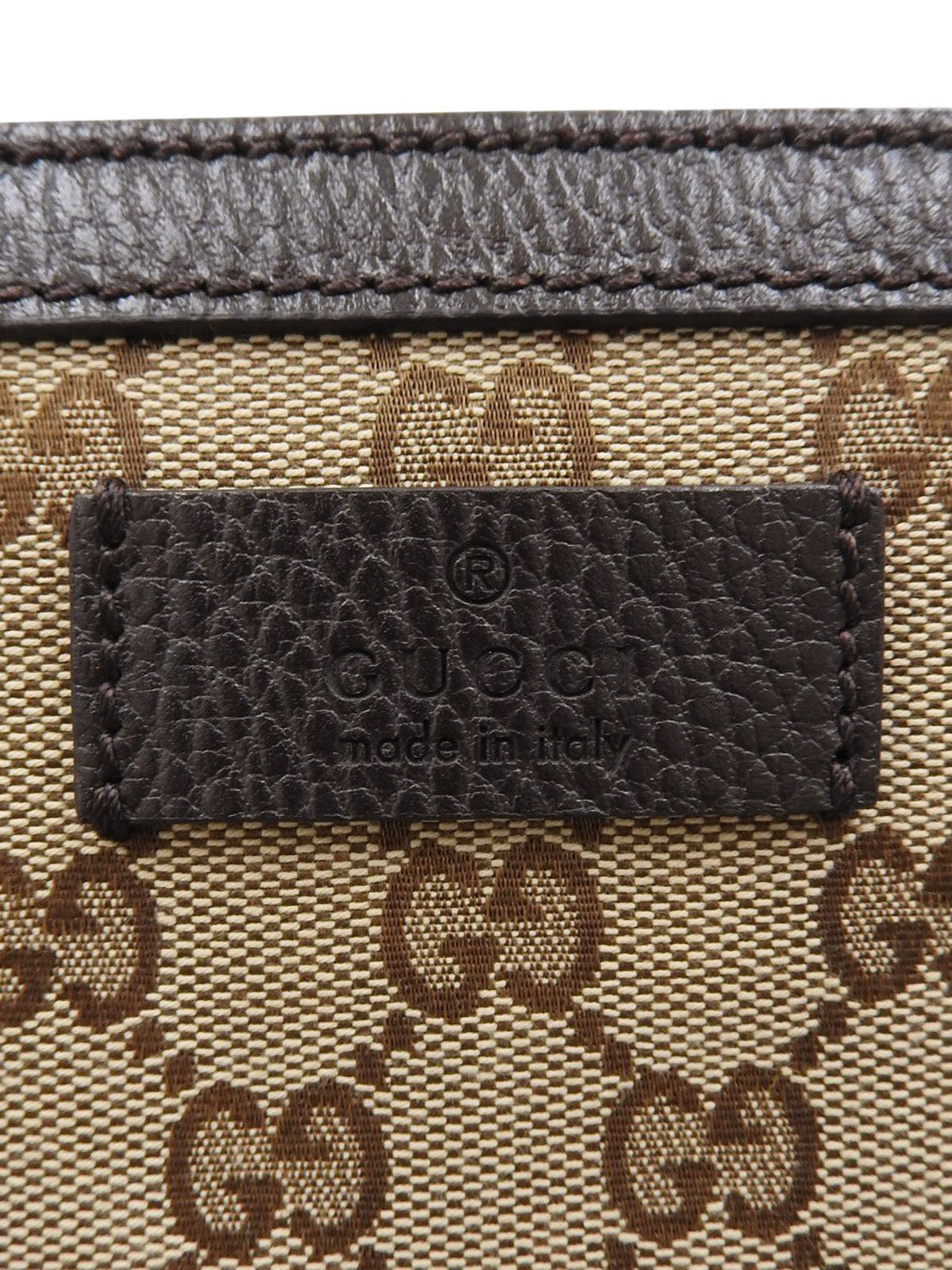 キャンバスGGパターン2wayバッグ ベージュ/ダークブラウン