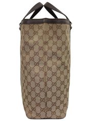 キャンバスGGパターン2wayバッグ ベージュ/ダークブラウン