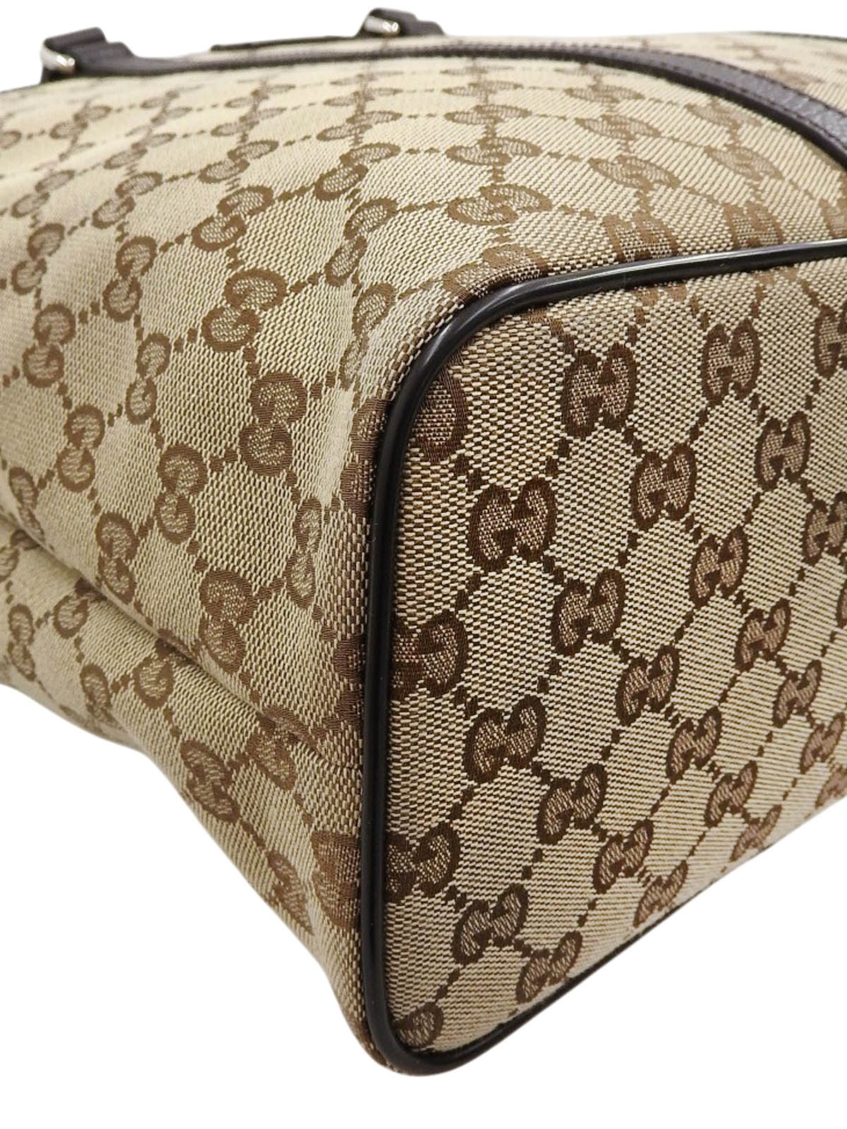 キャンバスGGパターン2wayバッグ ベージュ/ダークブラウン