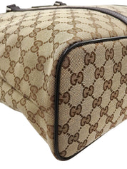 キャンバスGGパターン2wayバッグ ベージュ/ダークブラウン