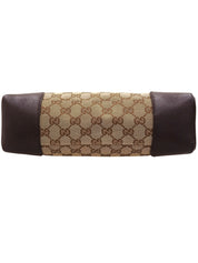 Brown Canvas GG Pattern Shoulder Bag