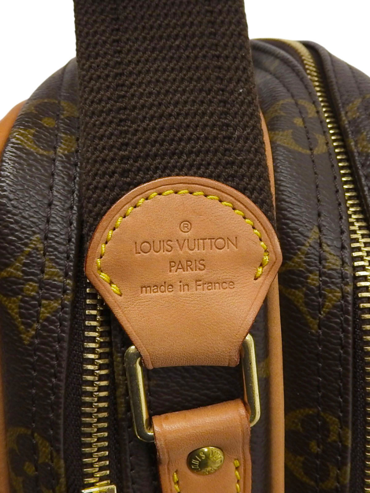 2005年製 キャンバスモノグラムリポーターPM ブラウン