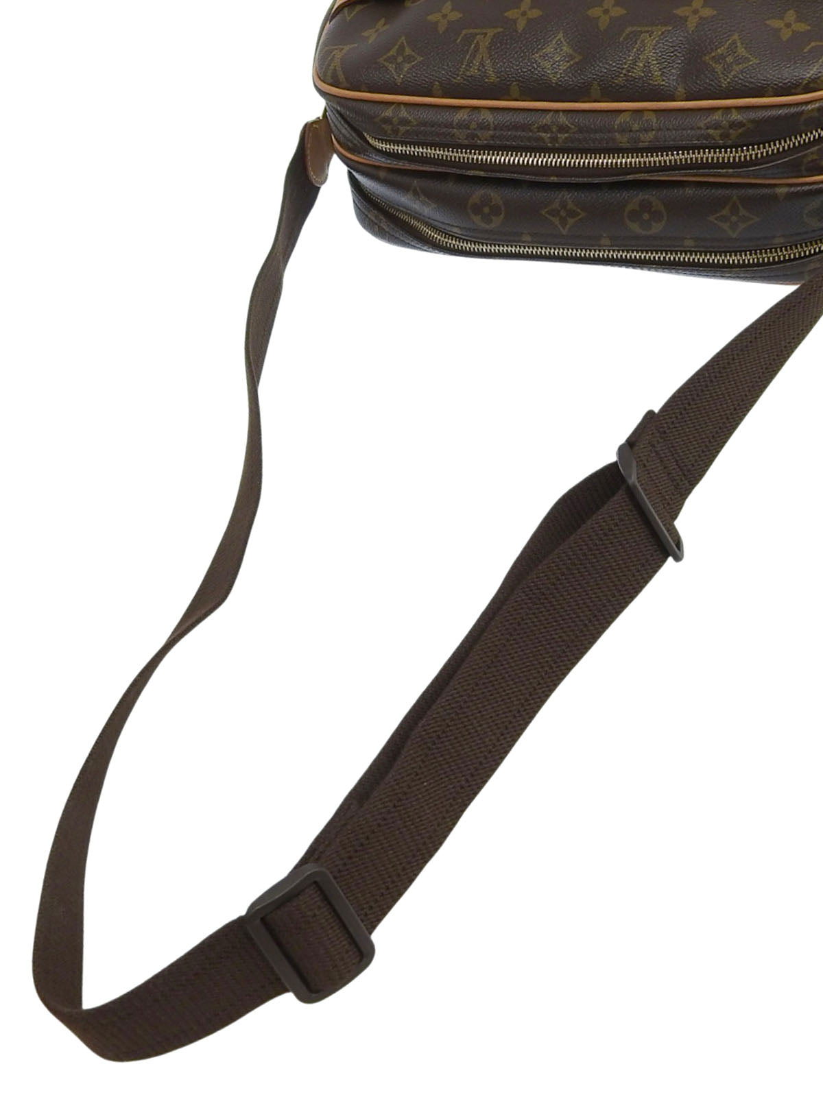 2005年製 キャンバスモノグラムリポーターPM ブラウン