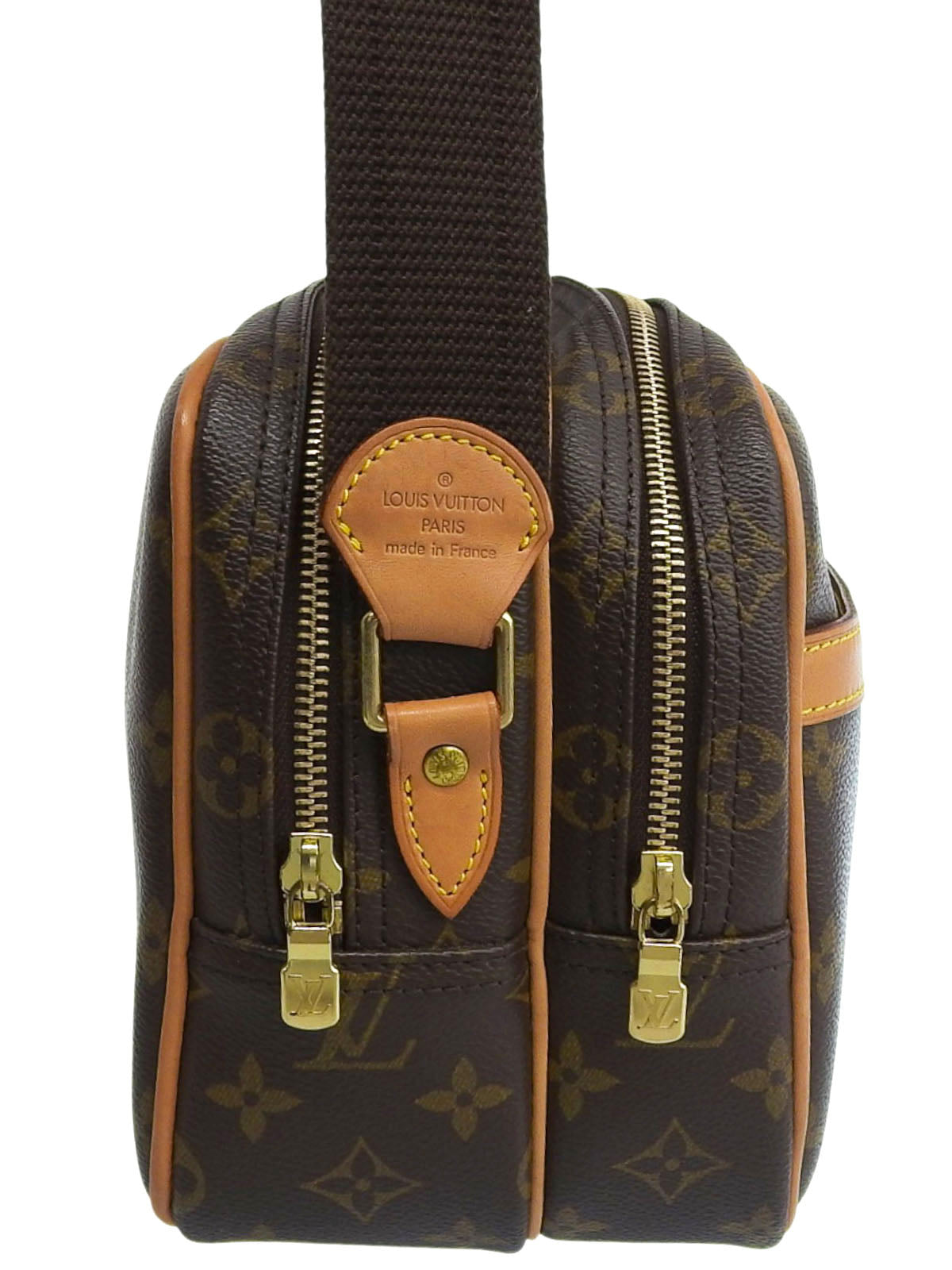 2005年製 キャンバスモノグラムリポーターPM ブラウン