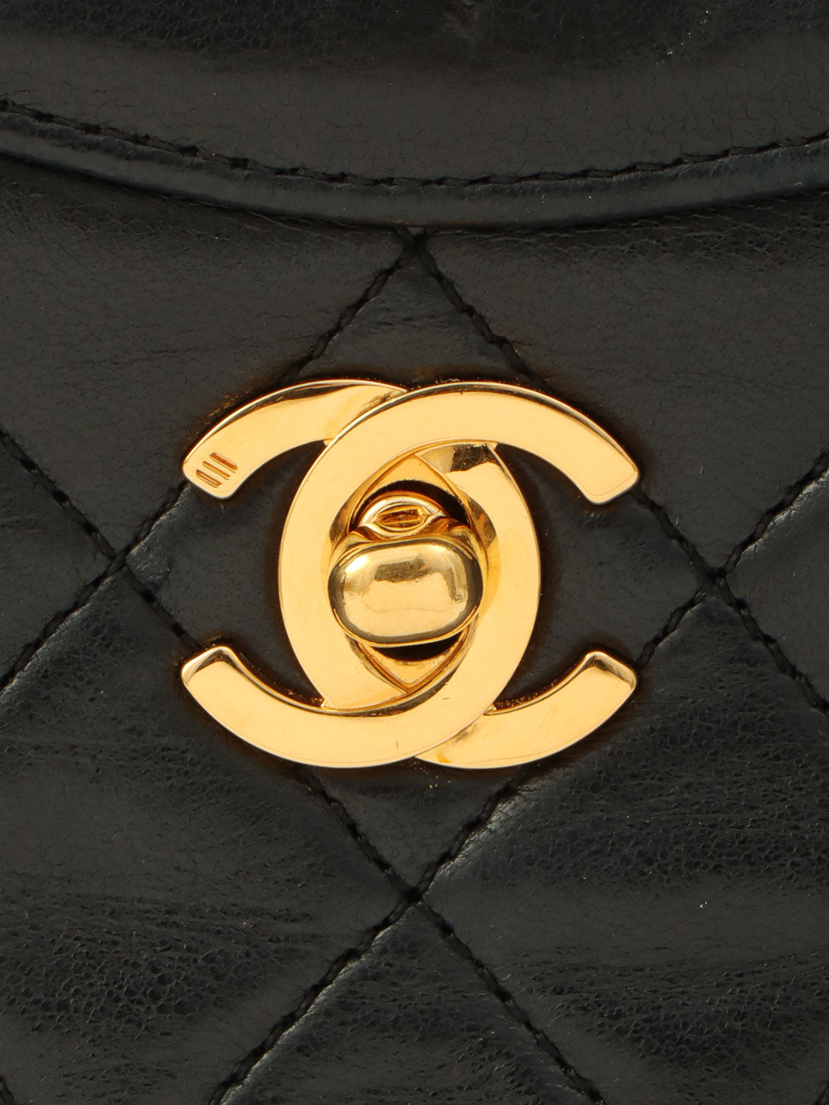 1990年頃製 CCターンロック2wayチェーンバッグミニ ブラック