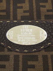 FF Zucca Pattern Shoulder Bag Brown