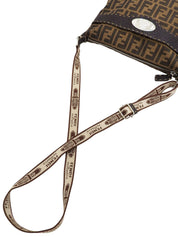 FF Zucca Pattern Shoulder Bag Brown