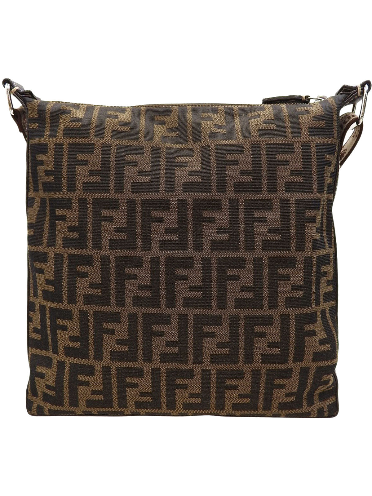 FF Zucca Pattern Shoulder Bag Brown
