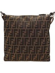 FF Zucca Pattern Shoulder Bag Brown