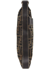 FF Zucca Pattern Shoulder Bag Brown
