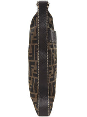 FF Zucca Pattern Shoulder Bag Brown