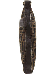 FF Zucca Pattern Shoulder Bag Brown
