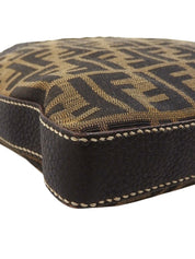 FF Zucca Pattern Shoulder Bag Brown