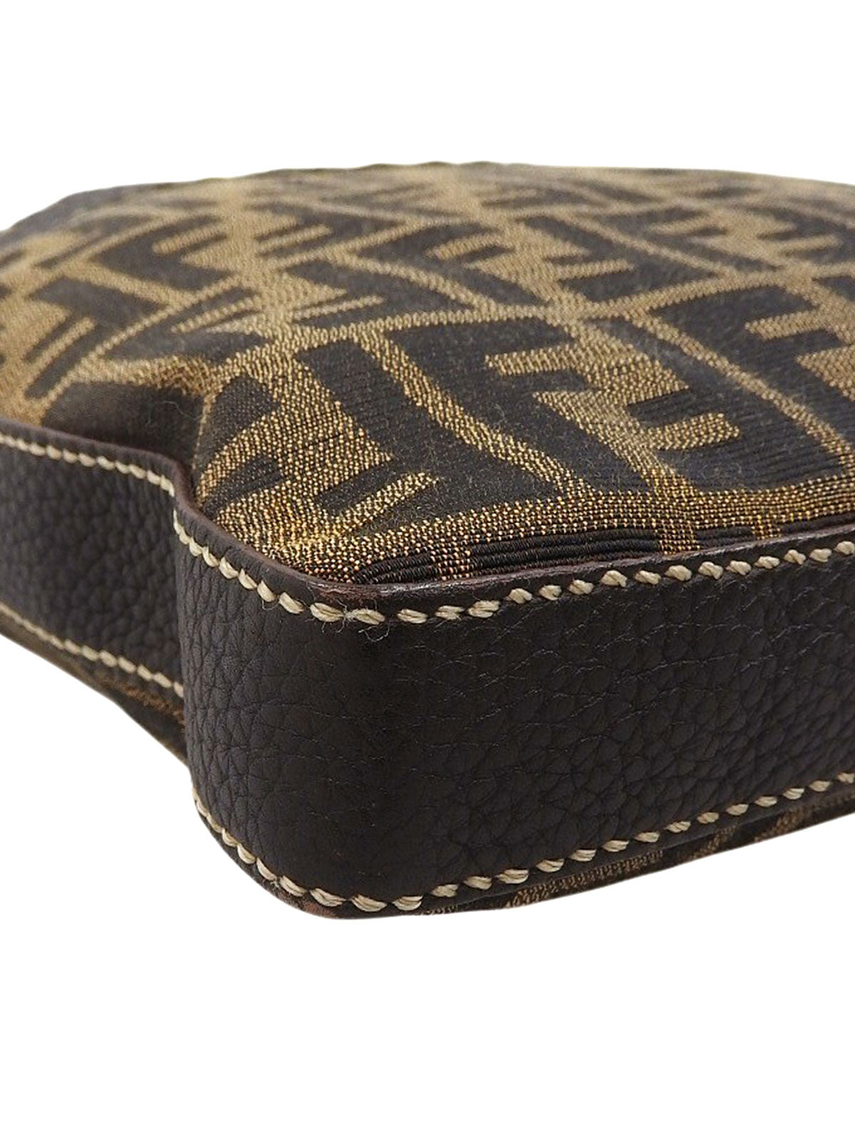 FF Zucca Pattern Shoulder Bag Brown