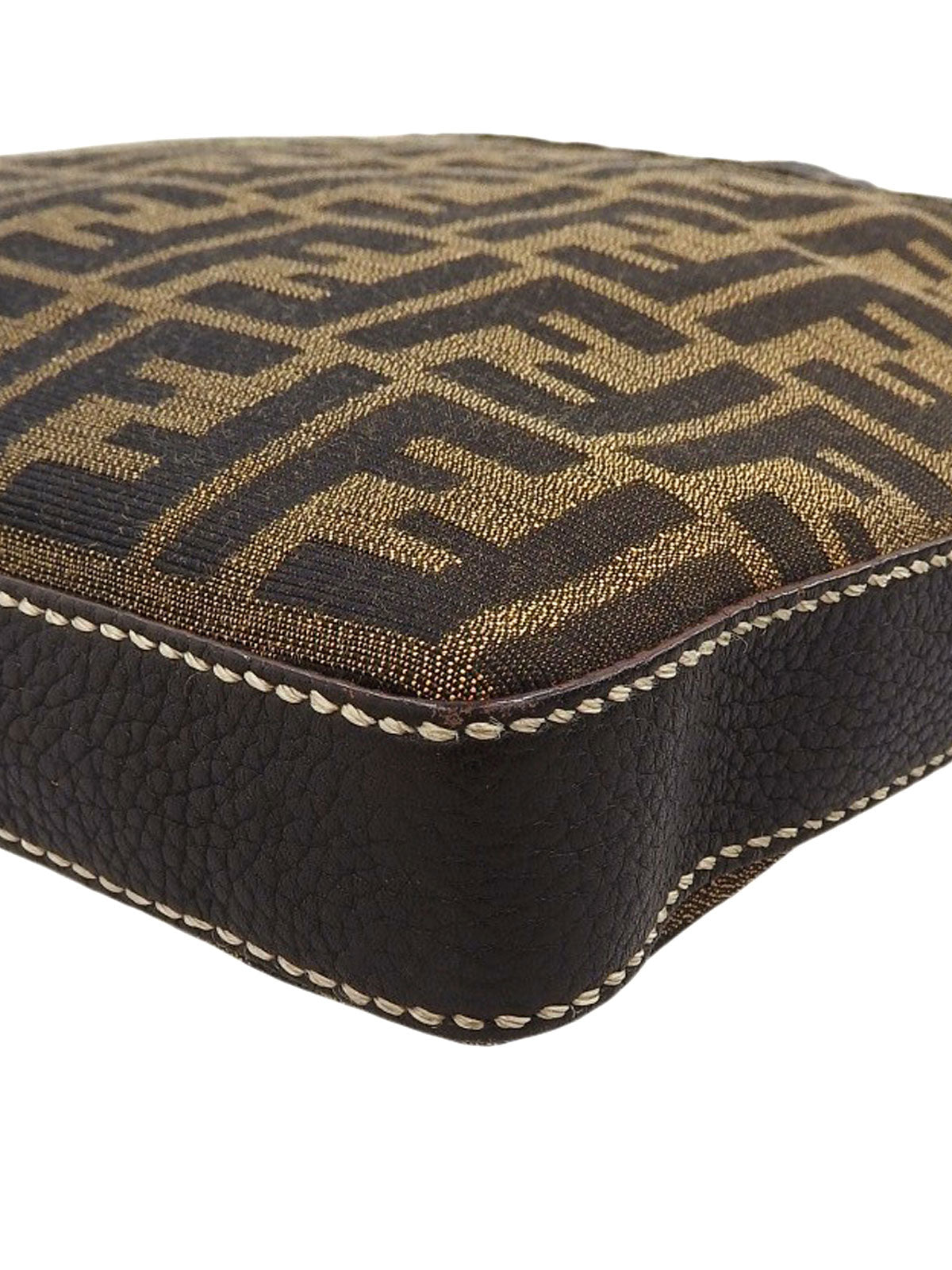 FF Zucca Pattern Shoulder Bag Brown