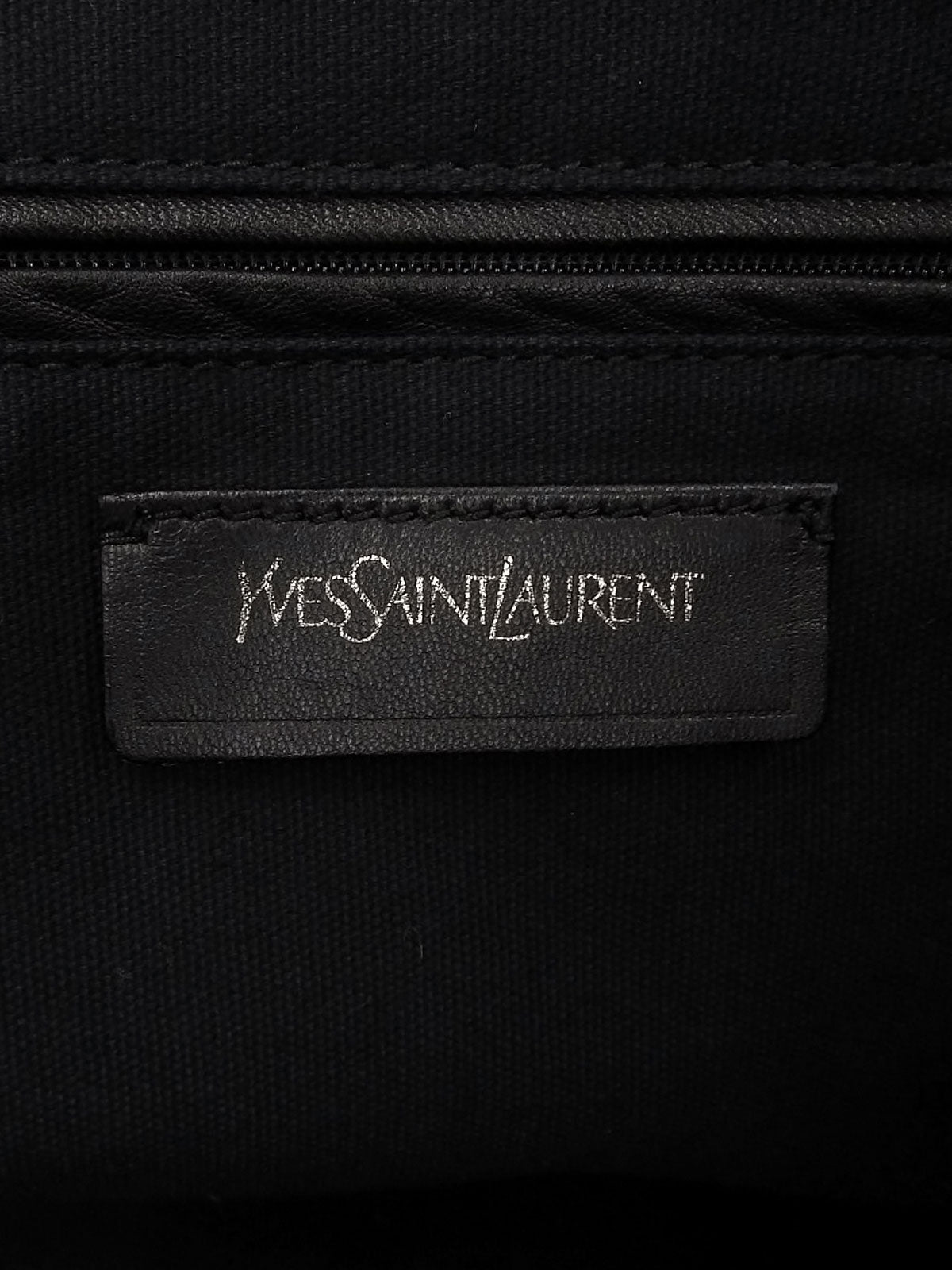 Yラインレザーボストンバッグ ブラック