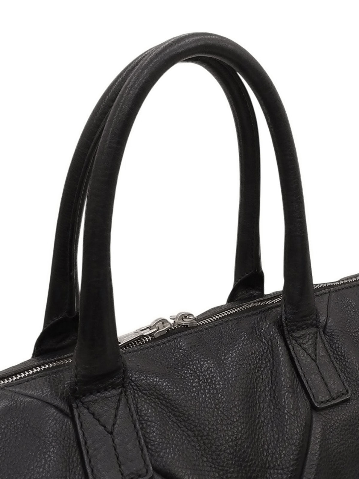 Yラインレザーボストンバッグ ブラック