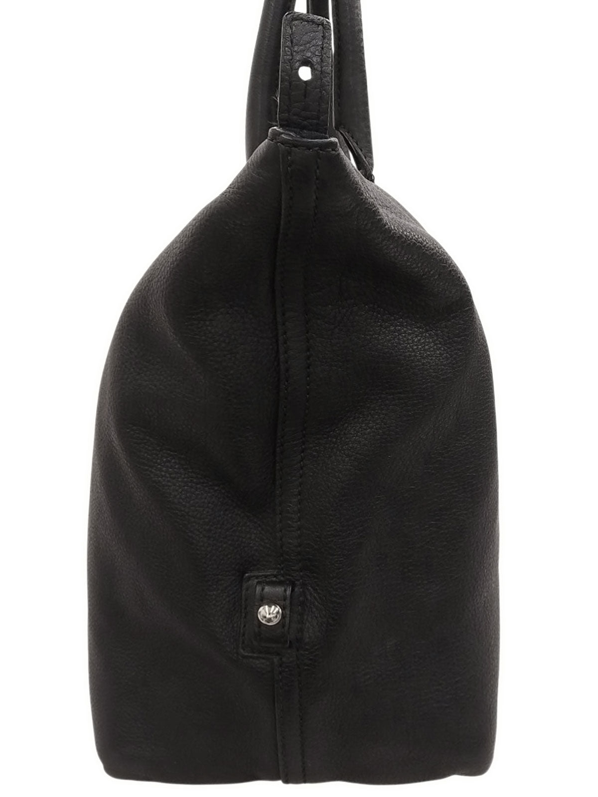 Yラインレザーボストンバッグ ブラック