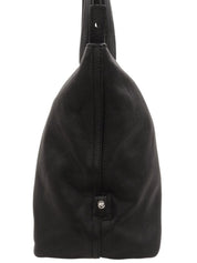 Yラインレザーボストンバッグ ブラック