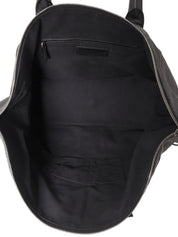 Yラインレザーボストンバッグ ブラック