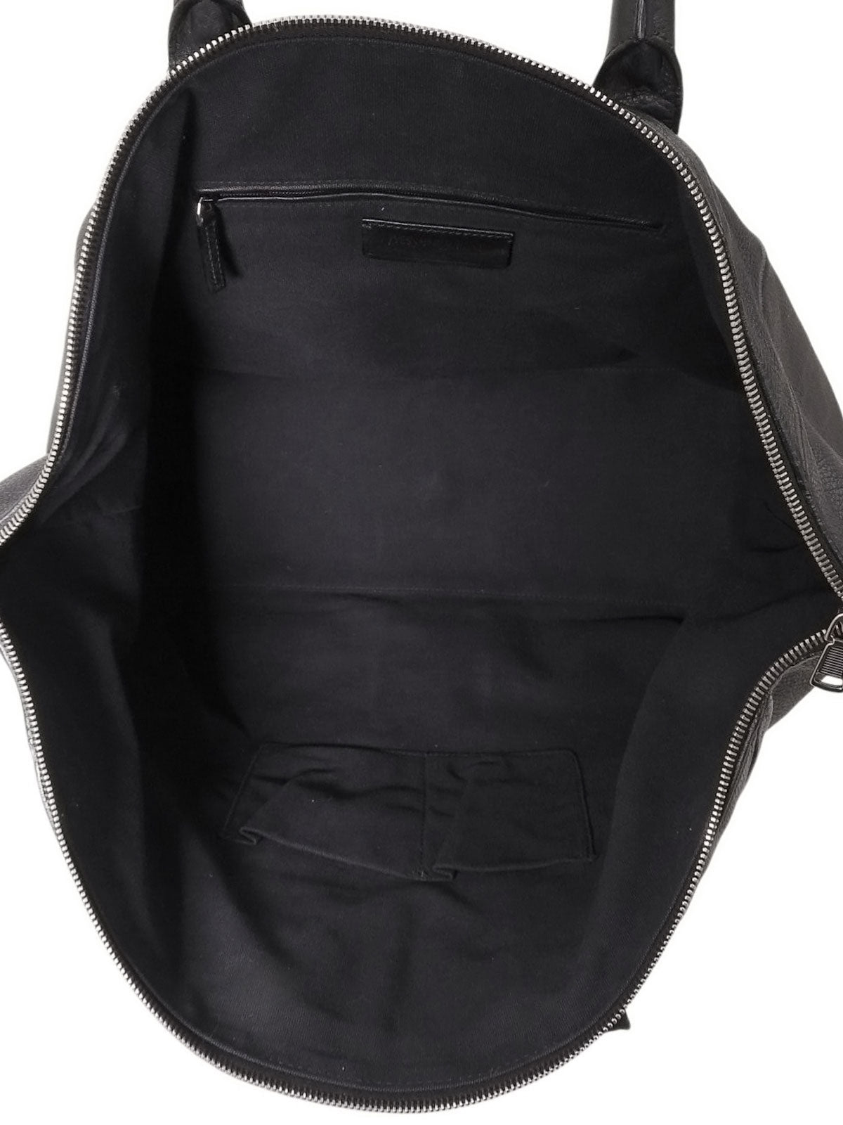 Yラインレザーボストンバッグ ブラック