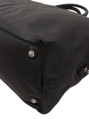 Yラインレザーボストンバッグ ブラック