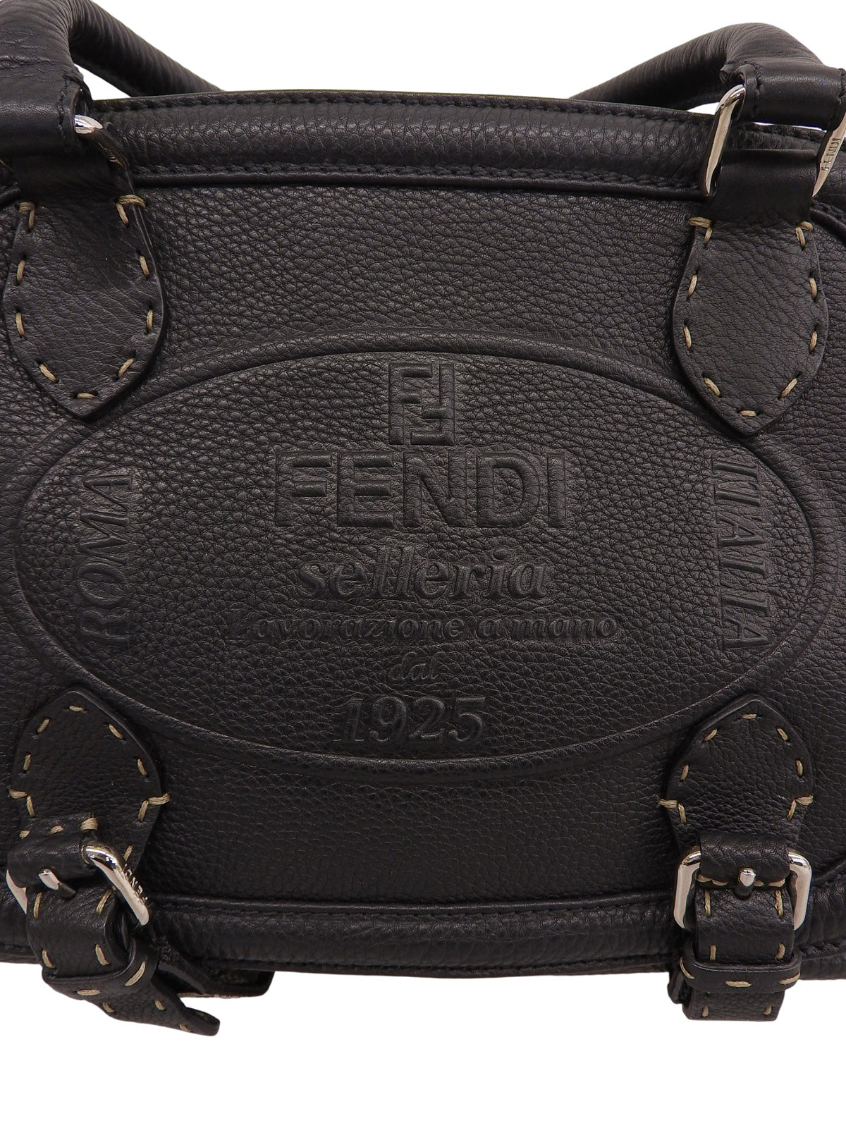 セレリアロゴエンボスハンドバッグ ブラック