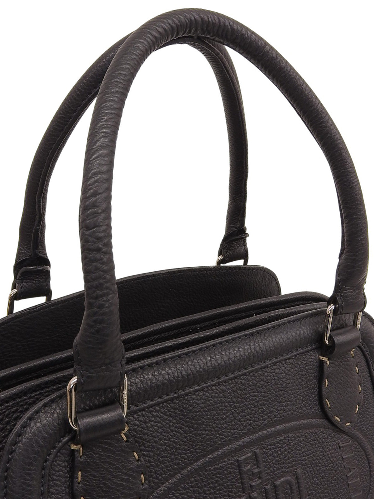 セレリアロゴエンボスハンドバッグ ブラック