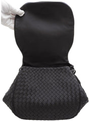 Intrecciato Shoulder Bag Black