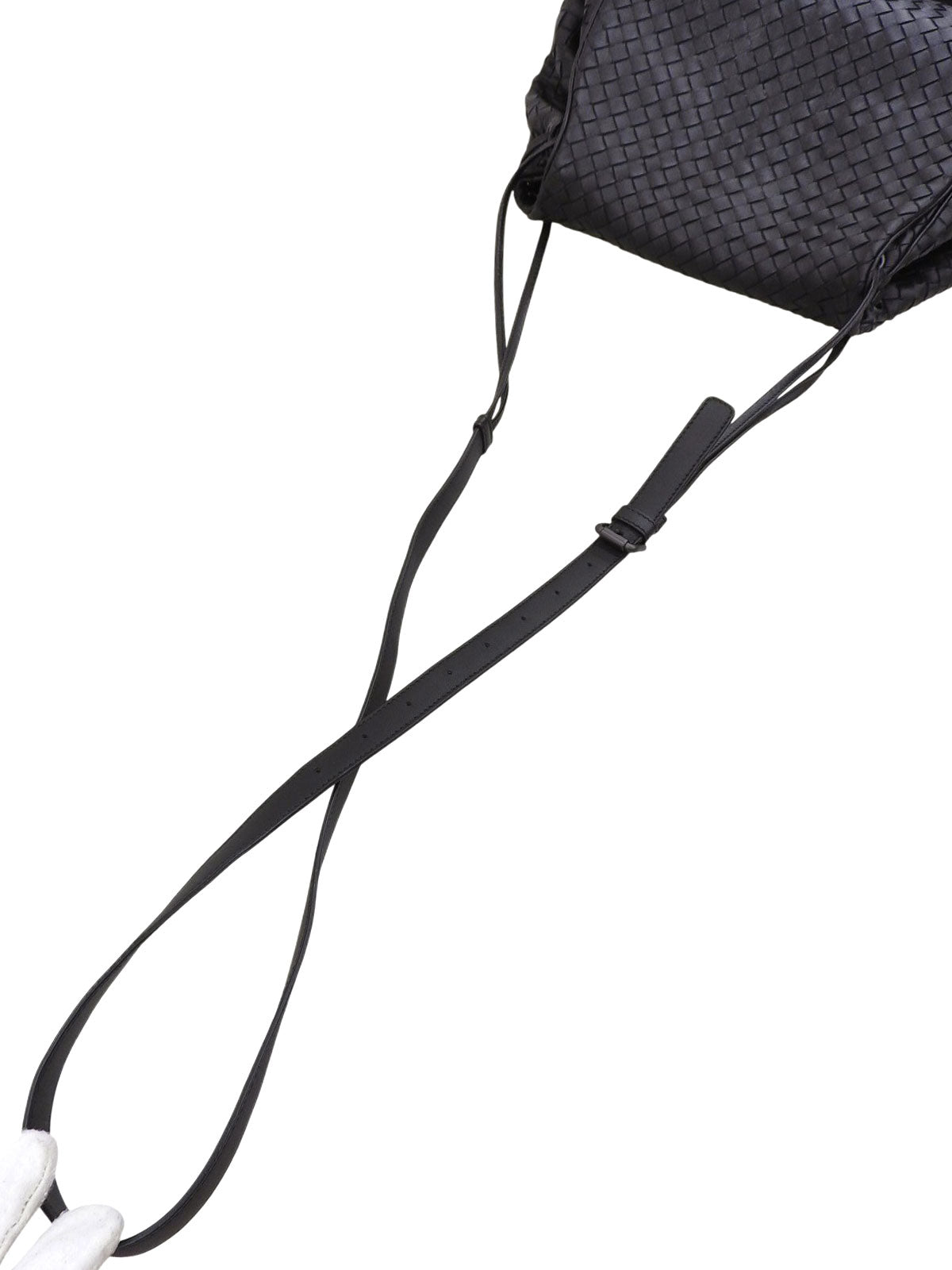 Intrecciato Shoulder Bag Black