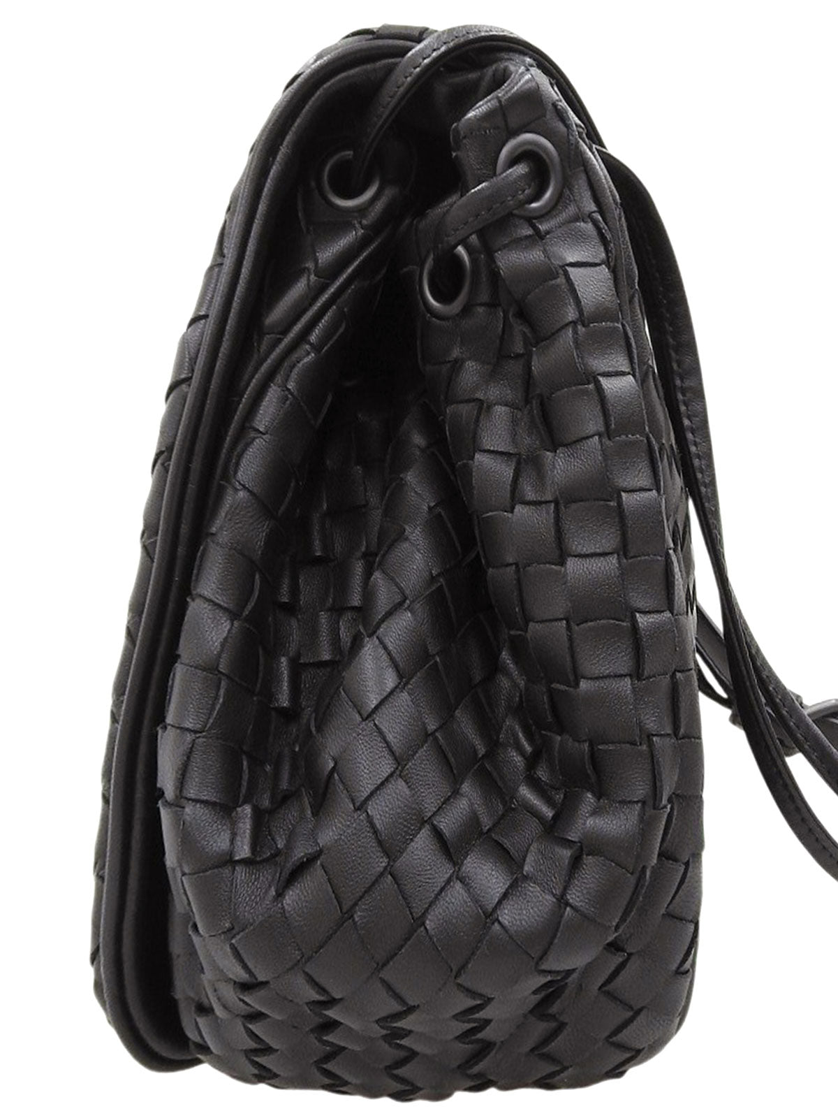 Intrecciato Shoulder Bag Black