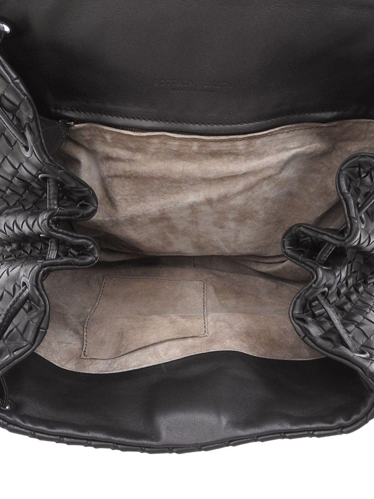 Intrecciato 编织单肩包 黑色