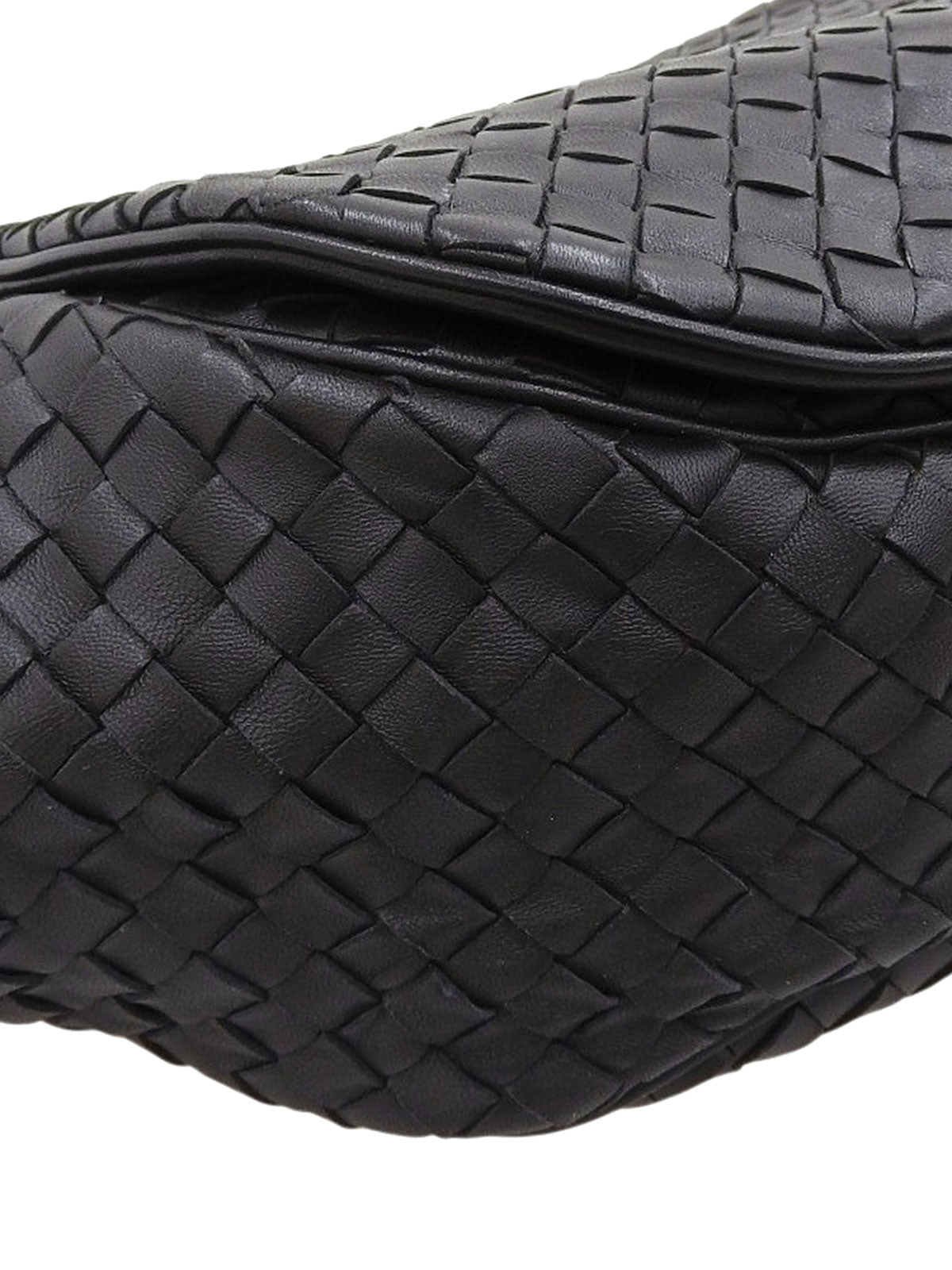 Intrecciato Shoulder Bag Black